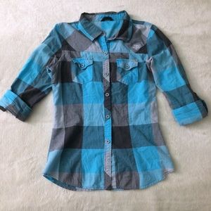 Lightweight plaid button down